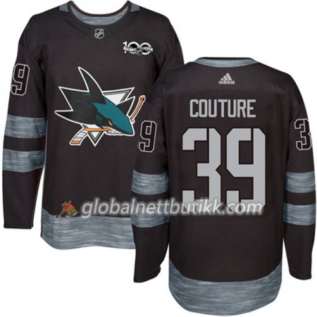 San Jose Sharks Hockeydrakt Logan Couture 39 1917-2017 100th Anniversary Svart Adidas Authentic - Herre